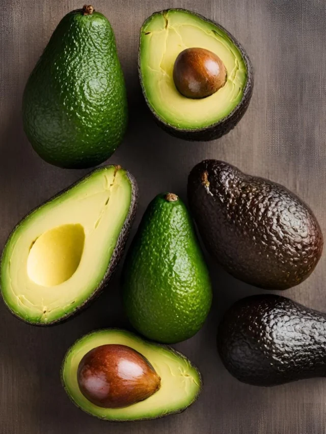 Avocado in different stages of ripening