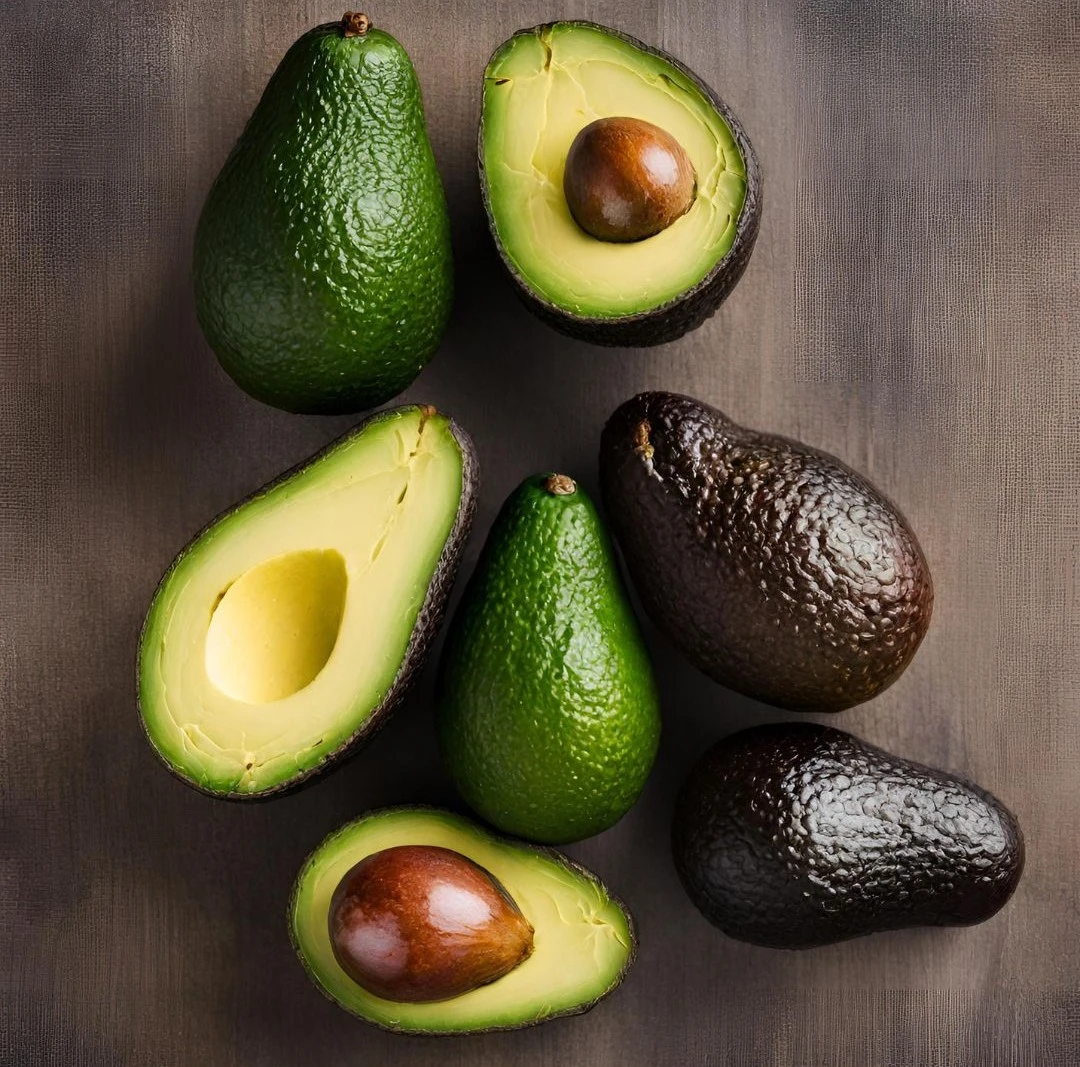 Avocado in different stages of ripening