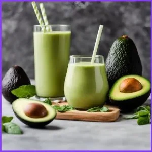 Avocado smoothie and drinks